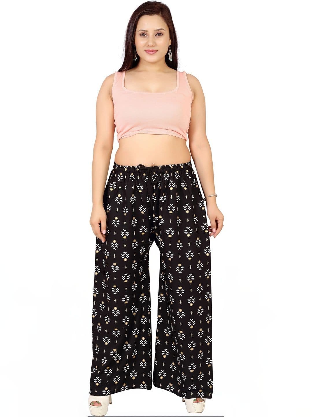 BINISH Women Printed Chambray Ethnic Palazzos - view 1