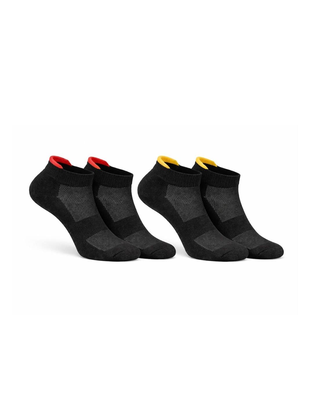 ZULU Unisex Pack of 2 Cotton Blend Assorted Colourblocked Ankle Length Socks - view 1