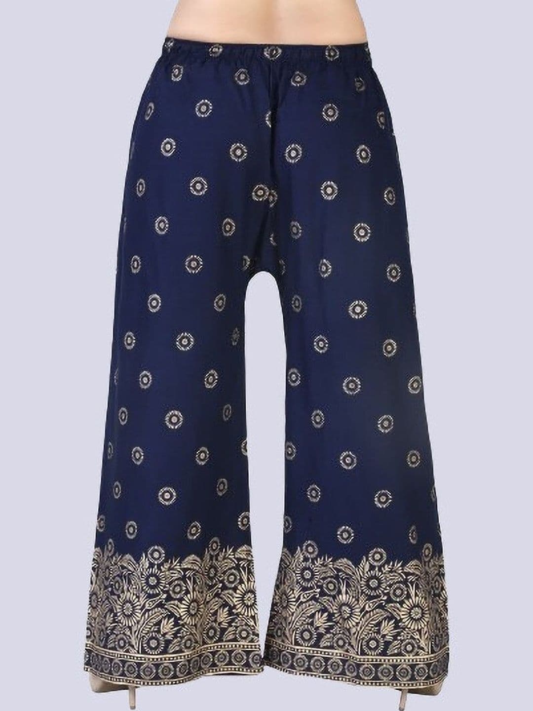 BINISH Women Floral Printed Chambray Ethnic Palazzos - view 1