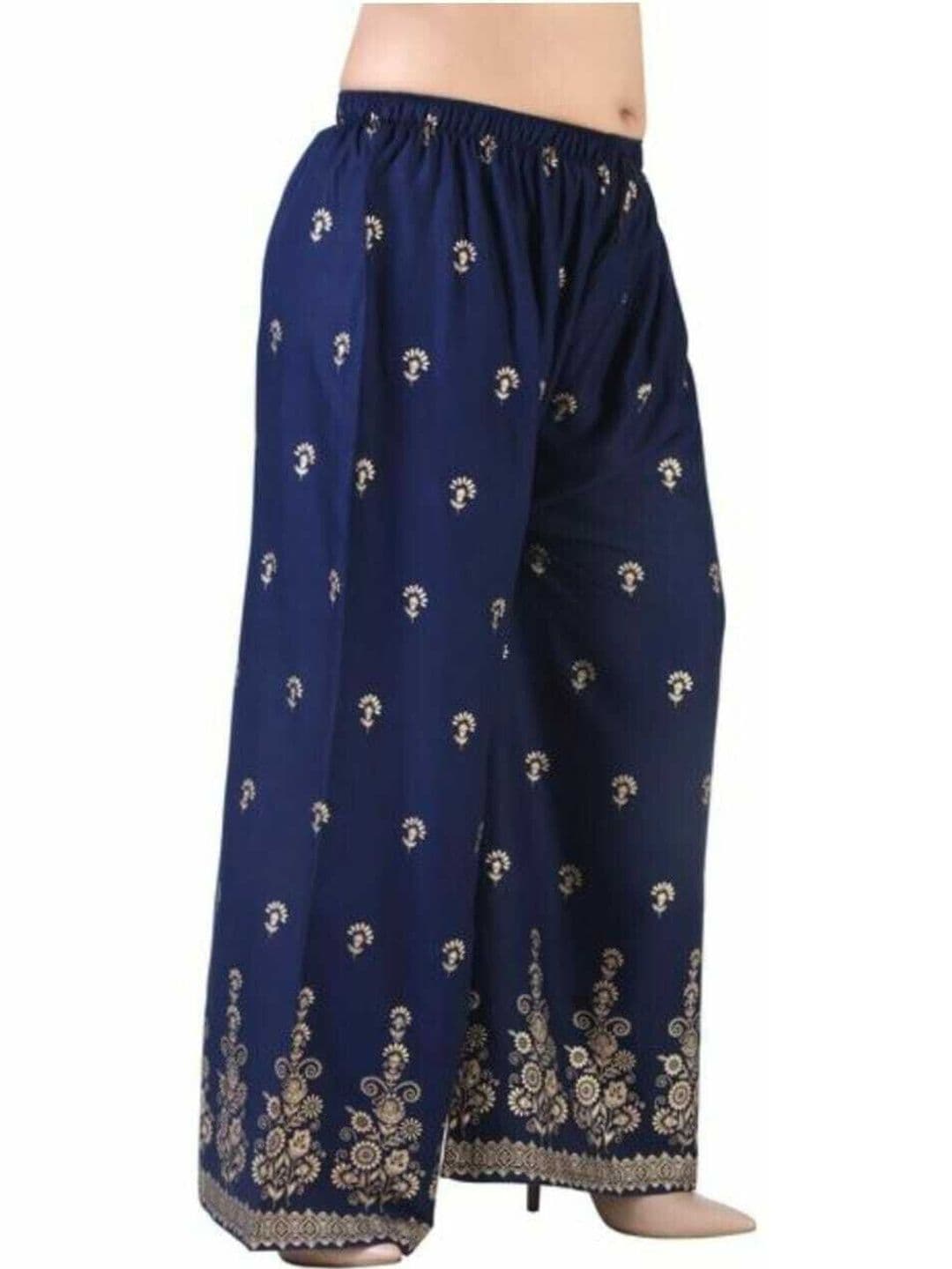 BINISH Women Set Of 2 Ethnic Motifs Printed Chambray Palazzos - view 1
