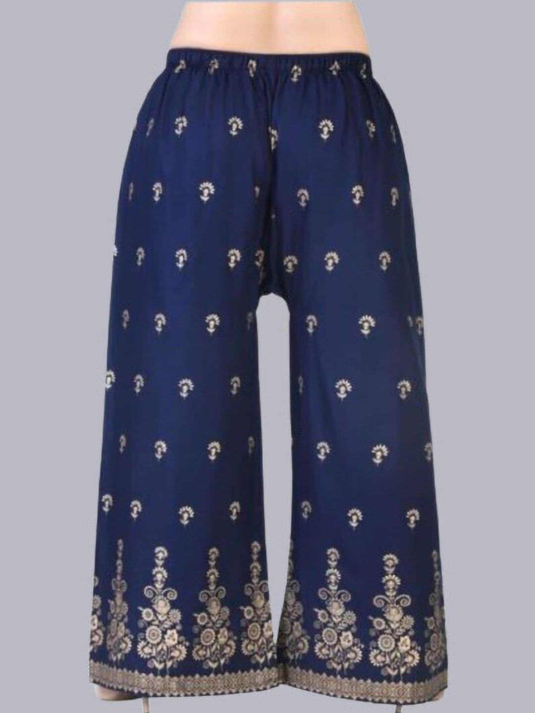 BINISH Women Ethnic Motifs Printed Chambray Ethnic Palazzos - view 1