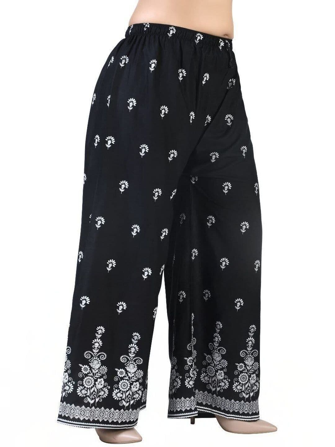 BINISH Women Ethnic Motifs Printed Chambray Ethnic Palazzos - view 1