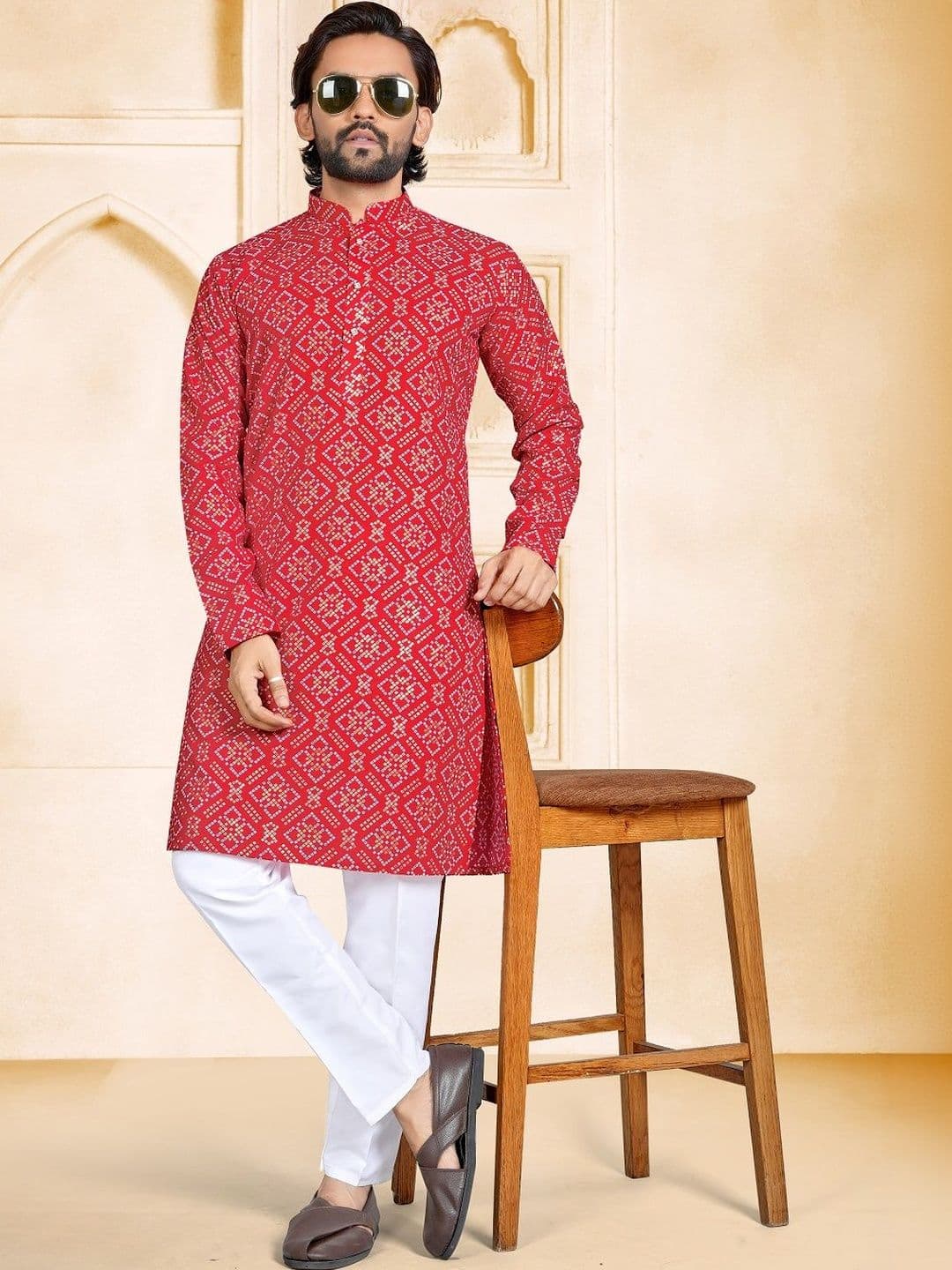 ELYXAROSE Men Ethnic Motifs Printed Kurta - view 1