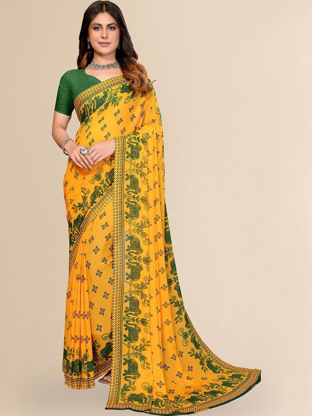 STYLE MODA Paisley Poly Georgette Designer Saree - view 1