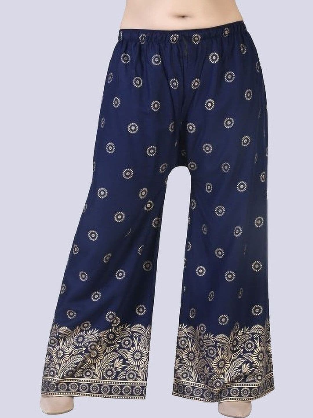 BINISH Women Ethnic Motifs Printed Chambray Ethnic Palazzos - view 1