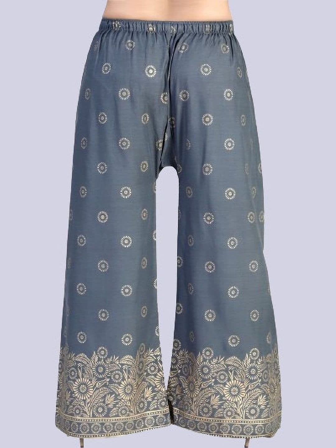 BINISH Women Floral Printed Chambray Ethnic Palazzos - view 1