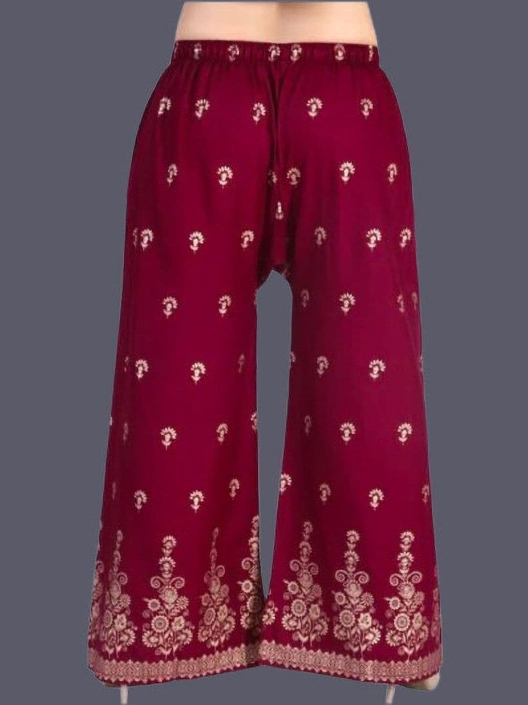 BINISH Women Ethnic Motifs Printed Chambray Ethnic Palazzos - view 1