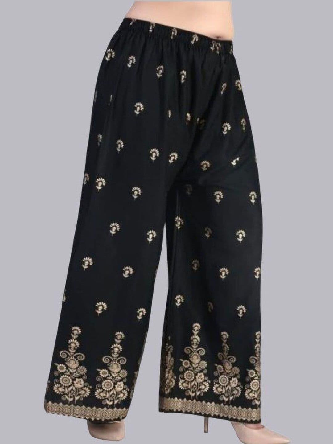 BINISH Women Ethnic Motifs Printed Chambray Ethnic Palazzos - view 1
