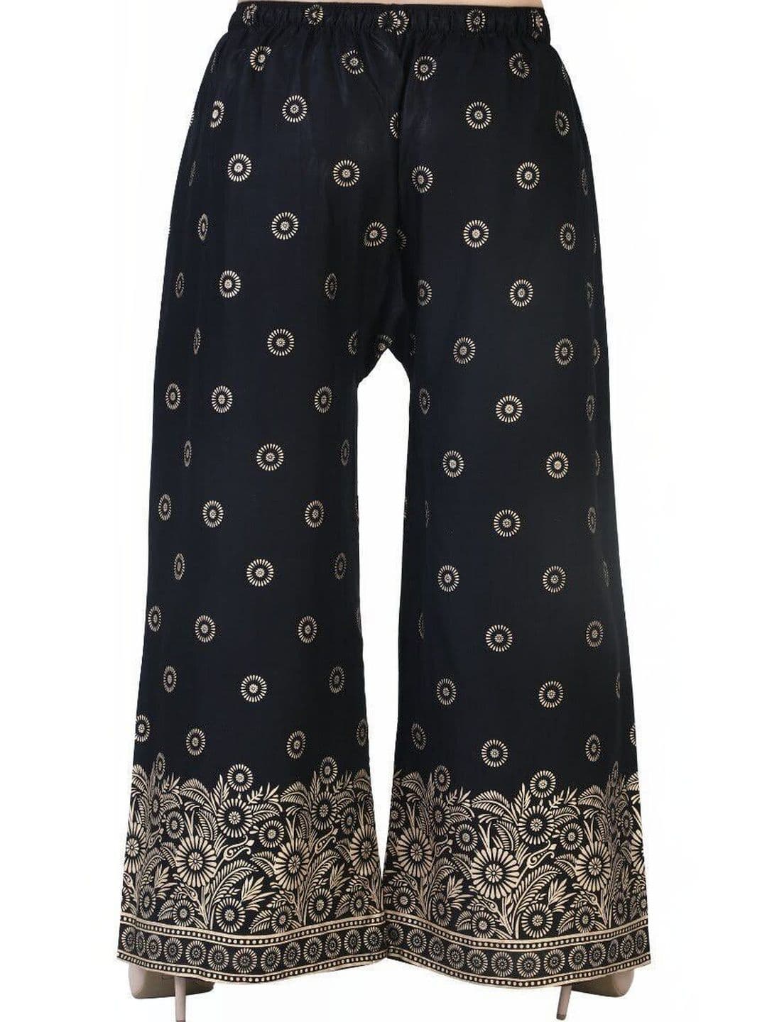 BINISH Women Floral Printed Chambray Ethnic Palazzos - view 1