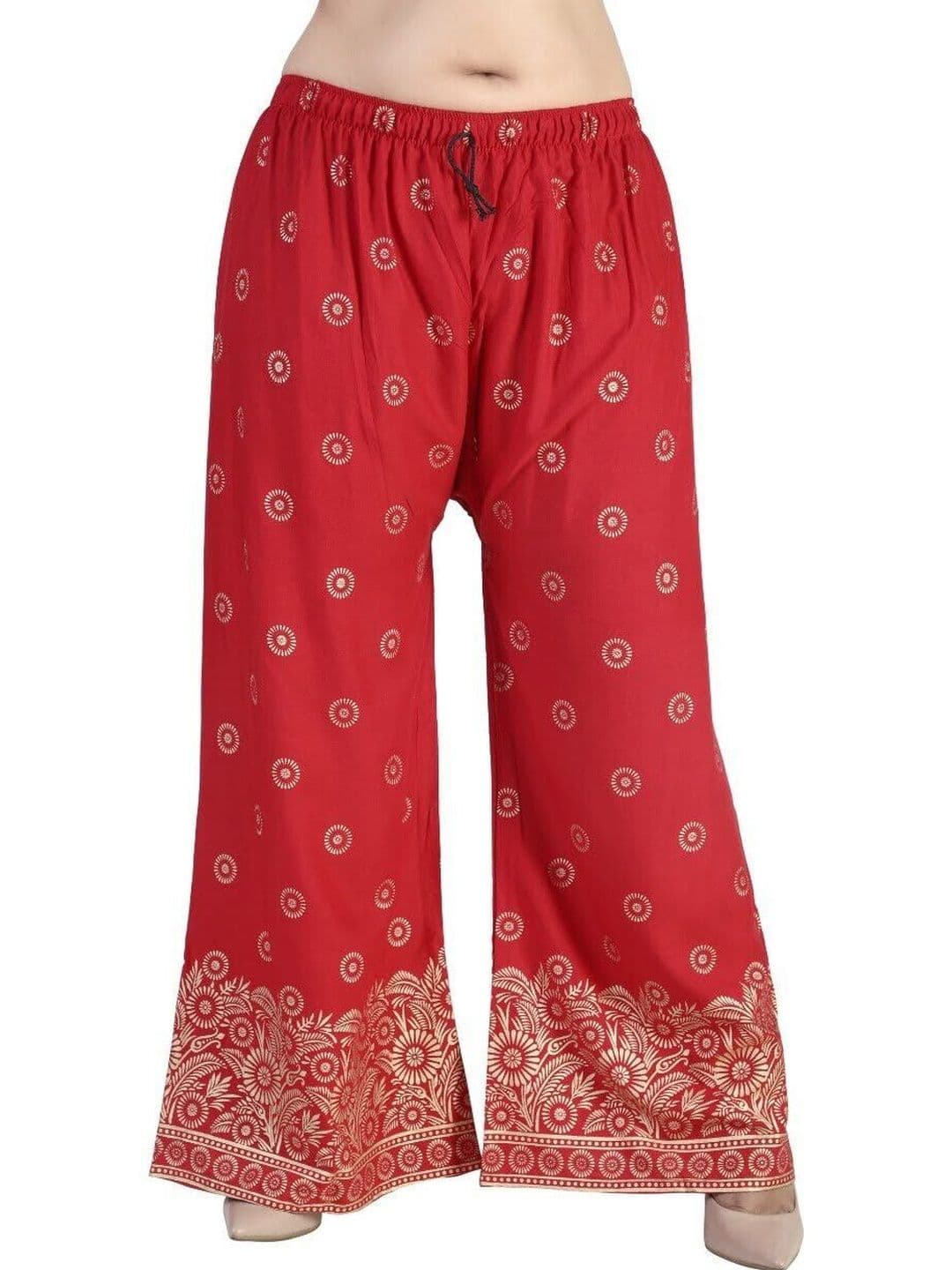 BINISH Women Floral Printed Chambray Ethnic Palazzos - view 1