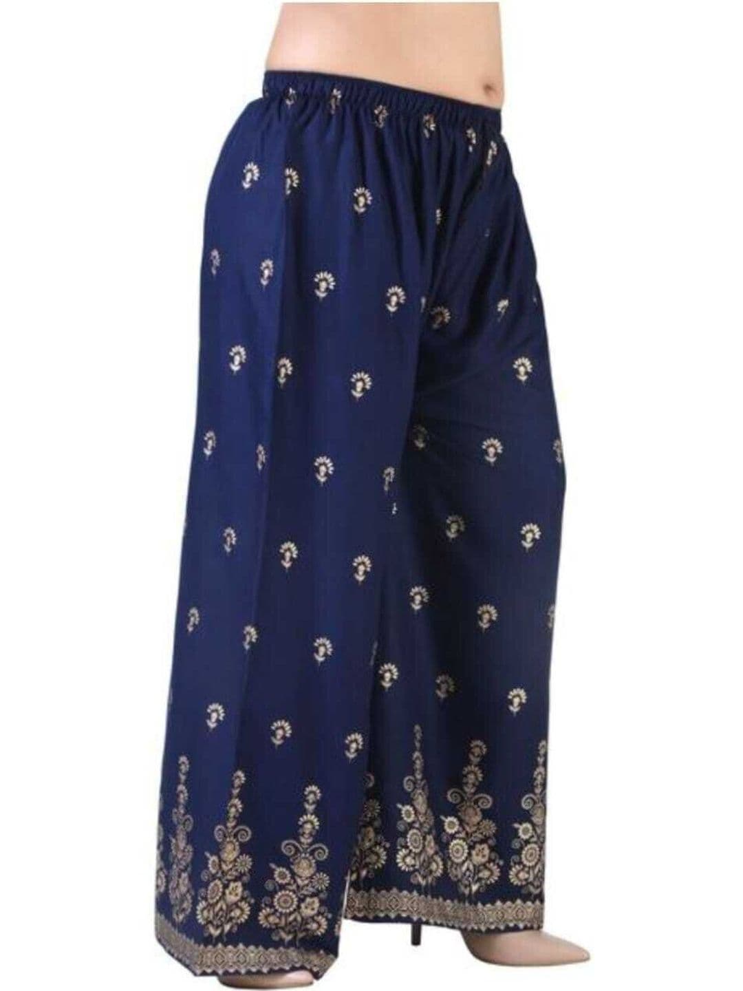 BINISH Women Ethnic Motifs Printed Chambray Ethnic Palazzos - view 1