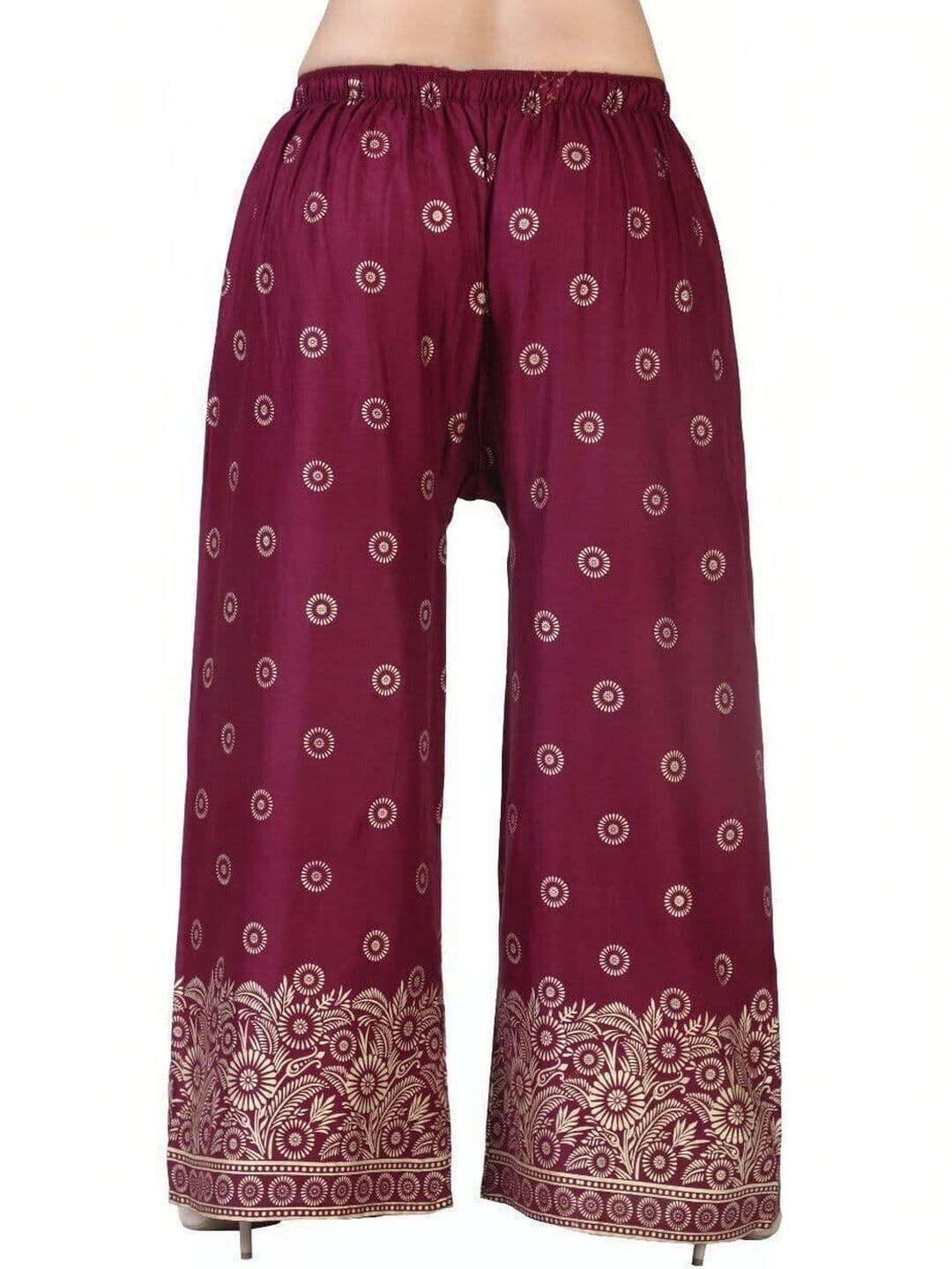 BINISH Women Ethnic Motifs Printed Chambray Ethnic Palazzos - view 1