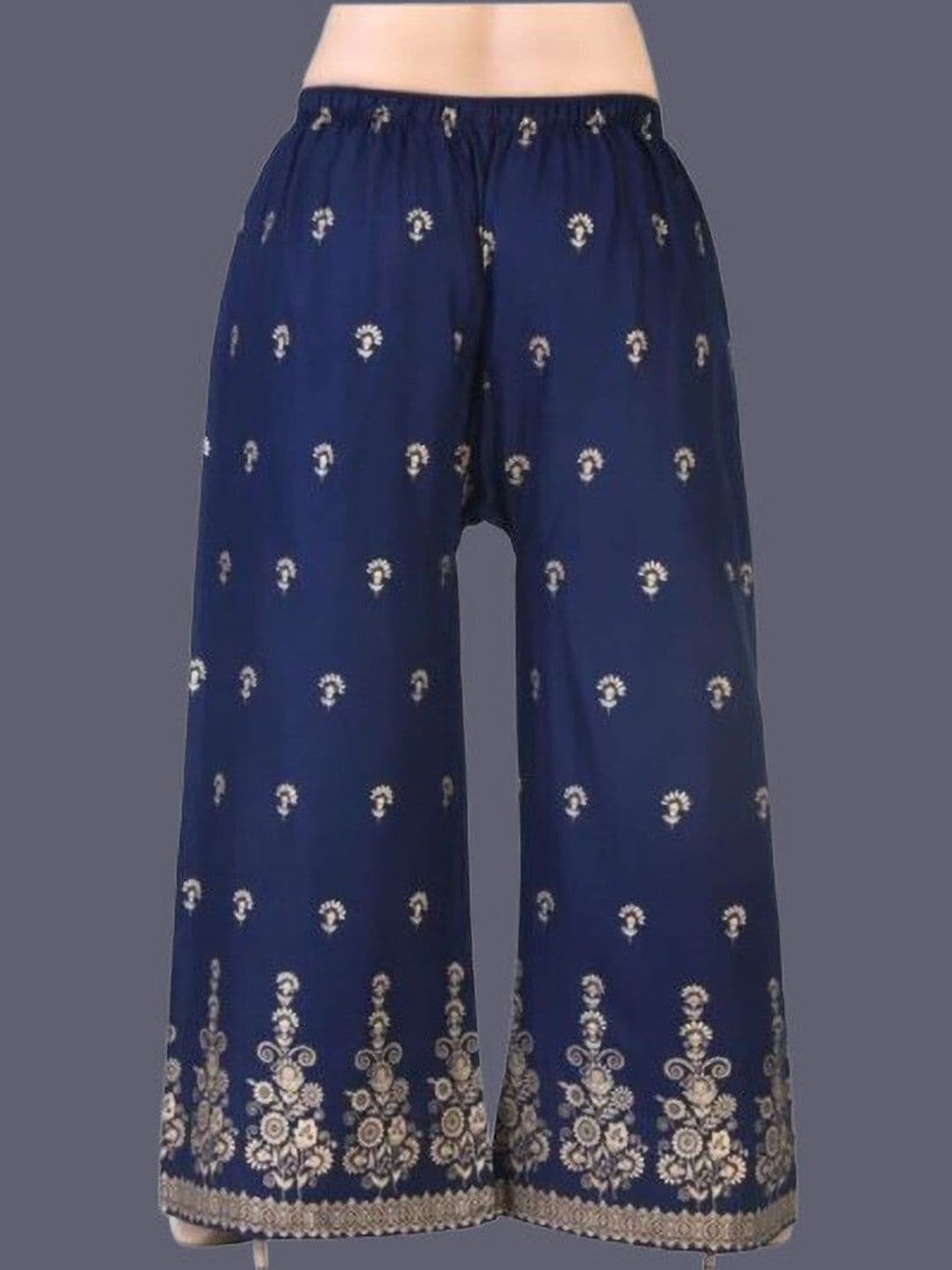 BINISH Women Ethnic Motifs Printed Chambray Ethnic Palazzos - view 1