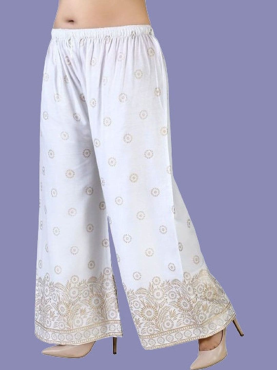 BINISH Women Ethnic Motifs Printed Chambray Ethnic Palazzos - view 1