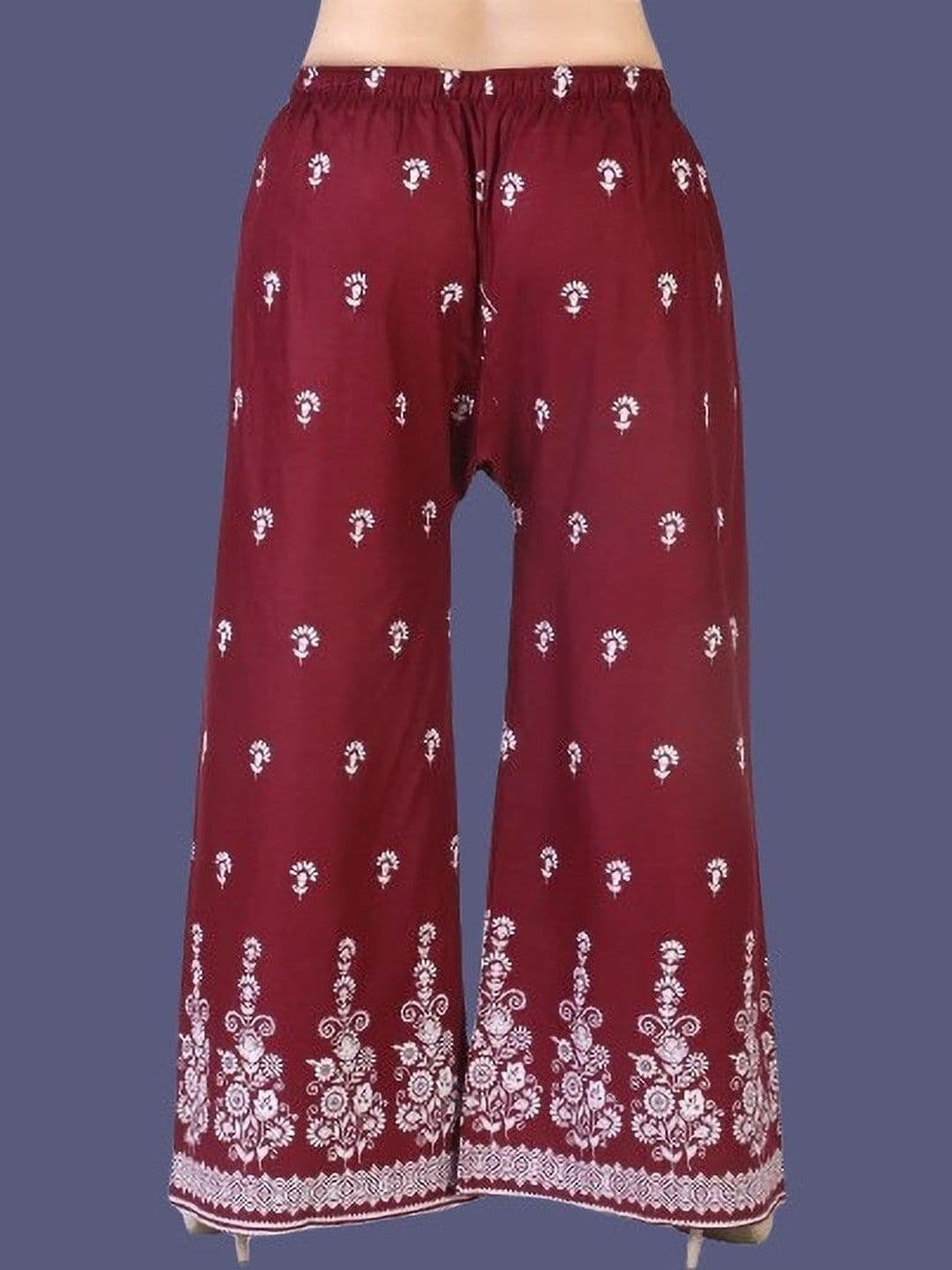 BINISH Women Ethnic Motifs Printed Chambray Ethnic Palazzos - view 1