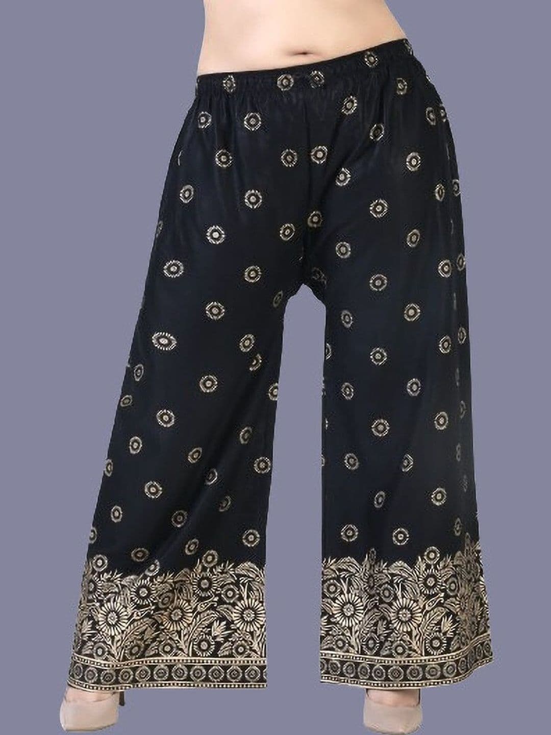 BINISH Women Ethnic Motifs Printed Chambray Ethnic Palazzos - view 1