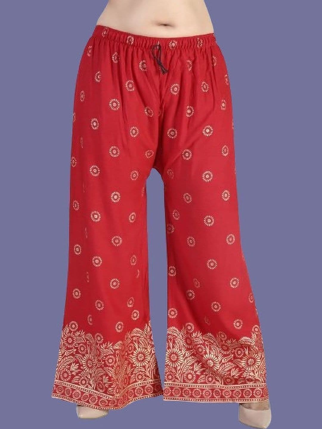 BINISH Women Ethnic Motifs Printed Chambray Ethnic Palazzos - view 1