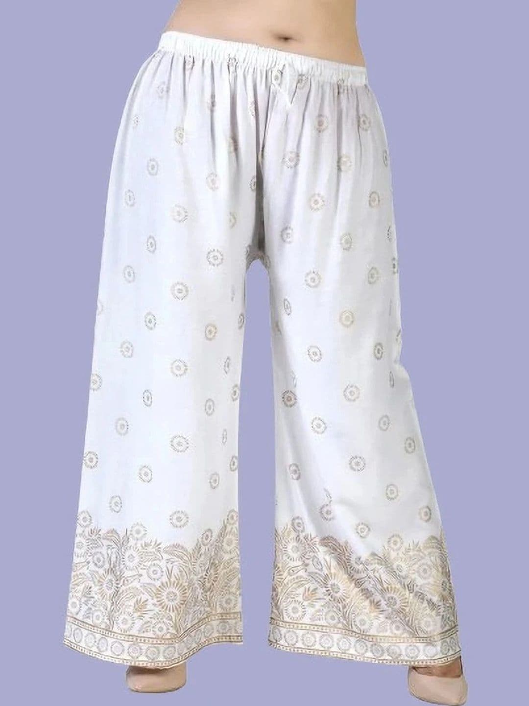 BINISH Women Ethnic Motifs Printed Chambray Ethnic Palazzos - view 1
