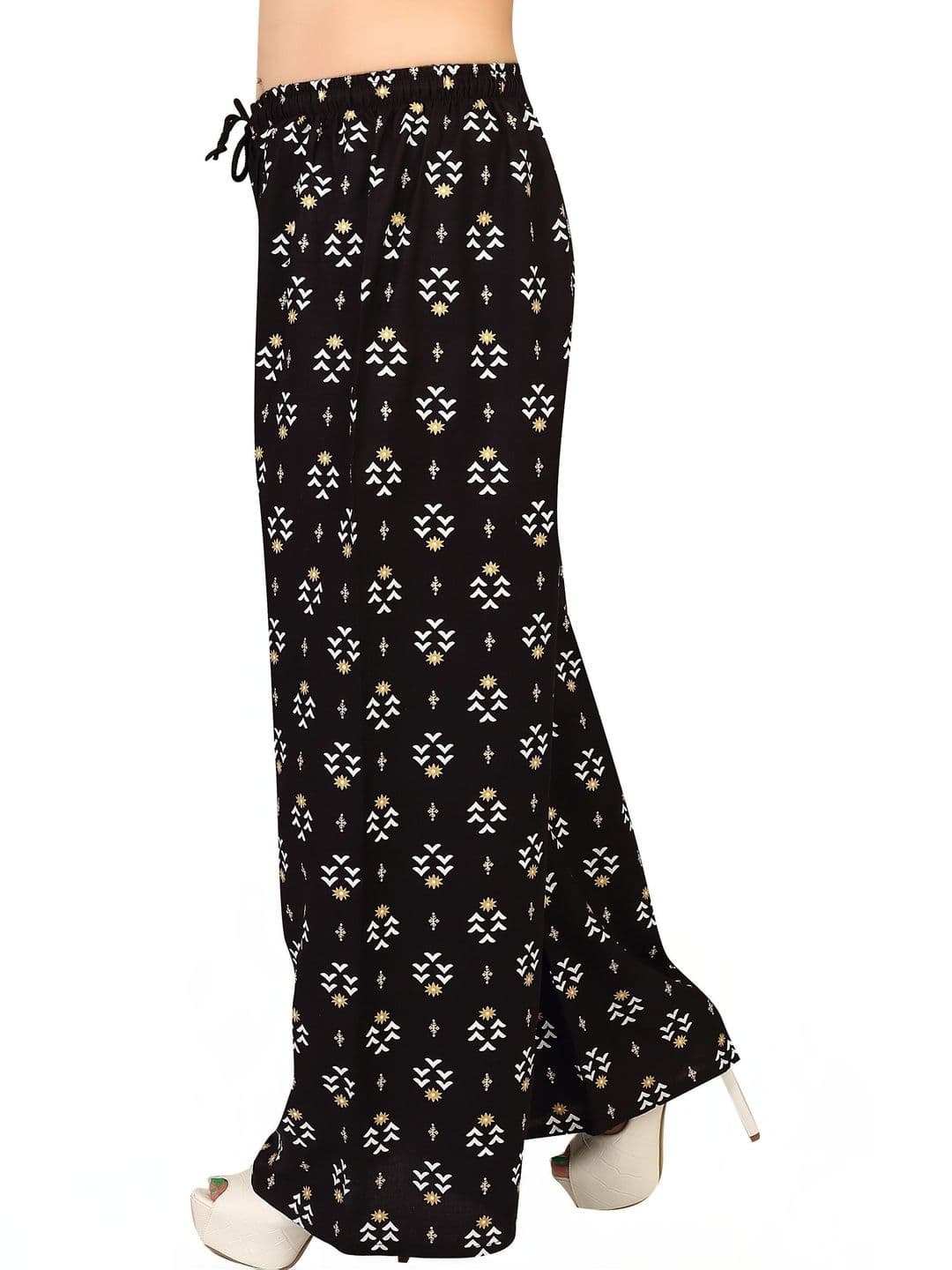 BINISH Women Ethnic Motifs Printed Chambray Ethnic Palazzos - view 1