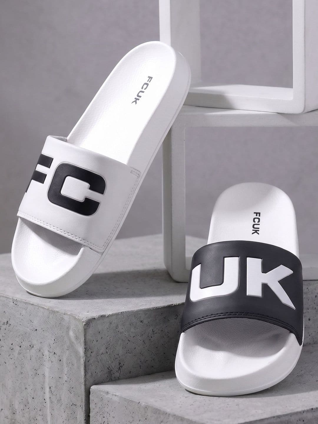 FCUK Men Printed Sliders - view 1