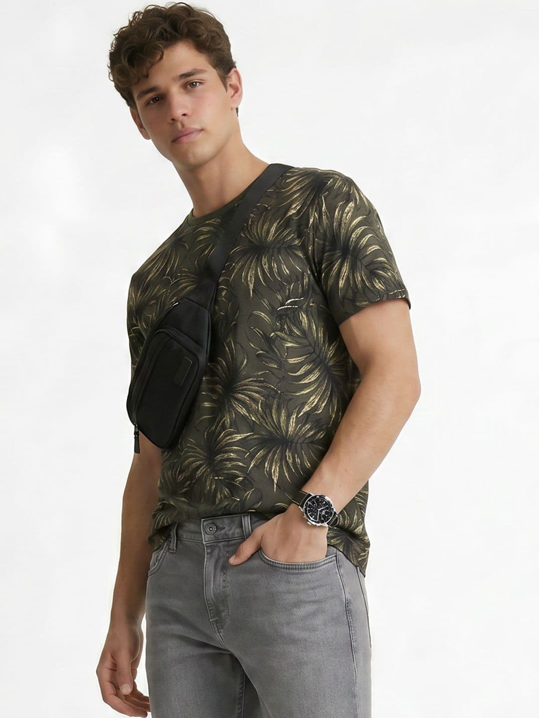 KIABI Tropical Printed Pure Cotton T-shirt - view 1
