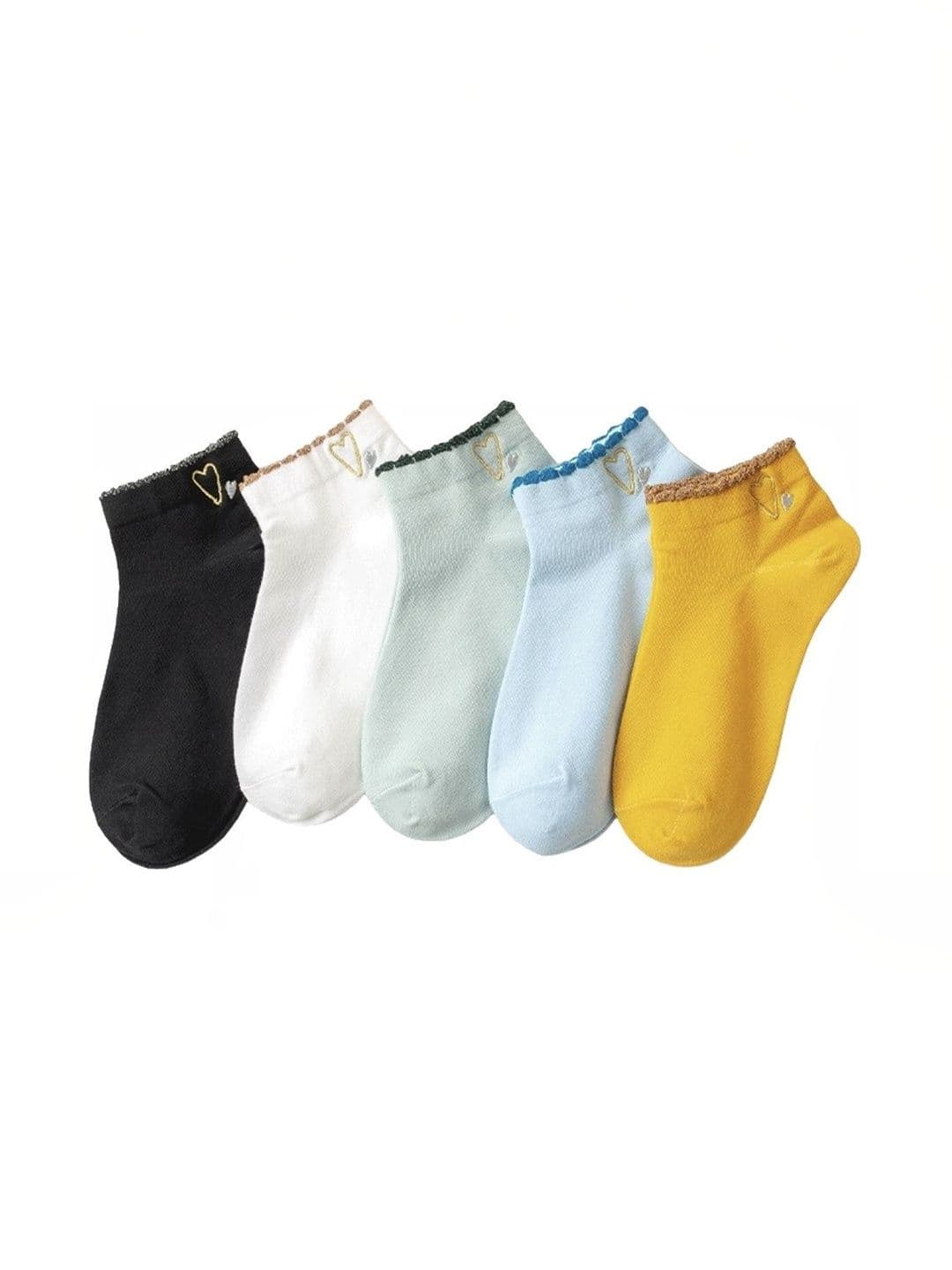SWEET CABOODLES Women Pack of 5 Cotton Patterned Ankle Length Socks - view 1