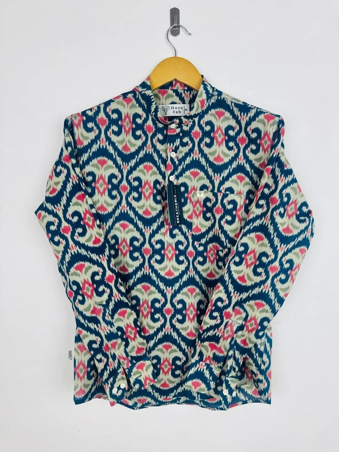 Hues Fab Men Ethnic Motifs Printed Indie Prints Kurta - view 1