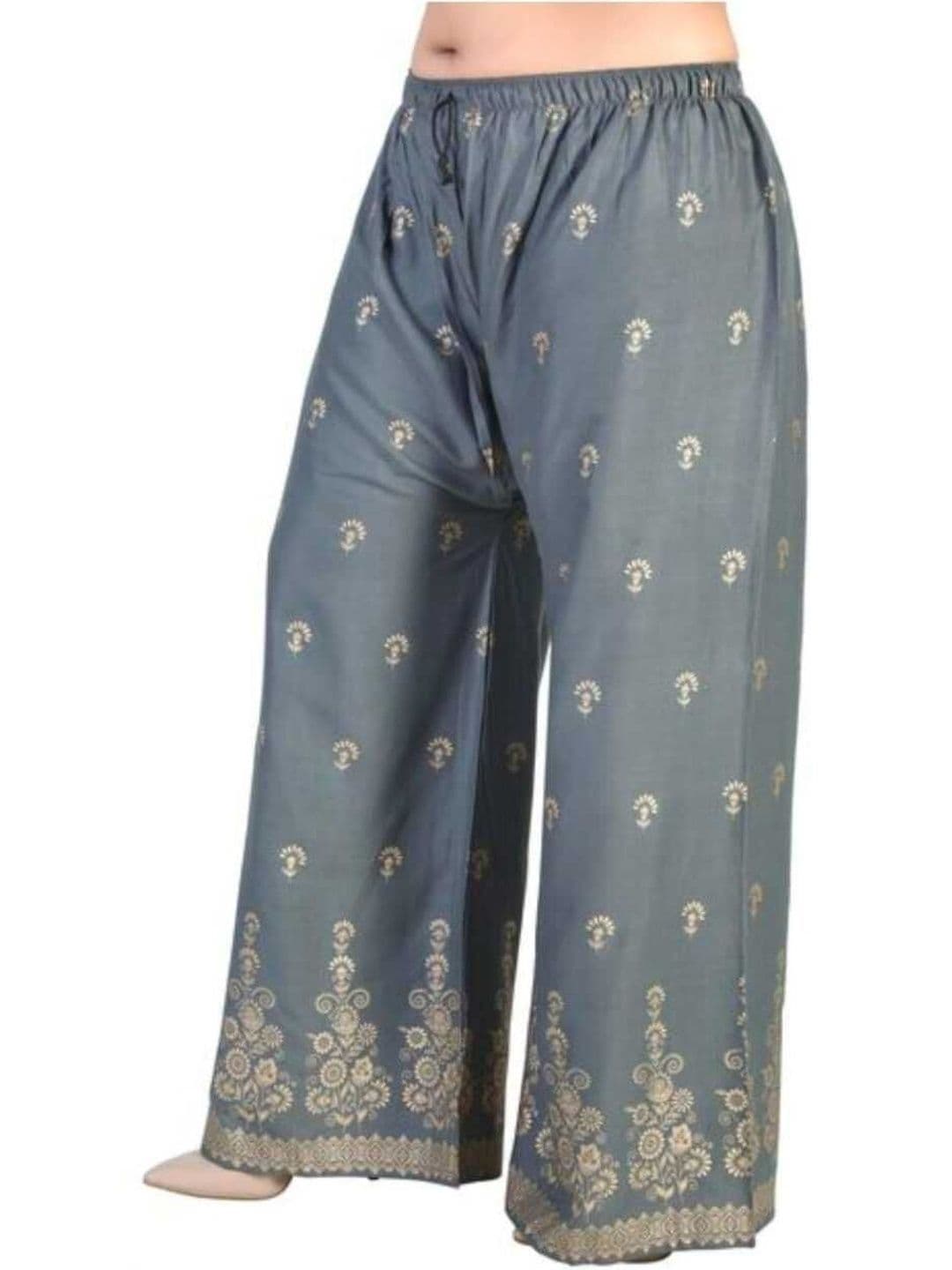 BINISH Women Ethnic Motifs Printed Chambray Ethnic Palazzos - view 1