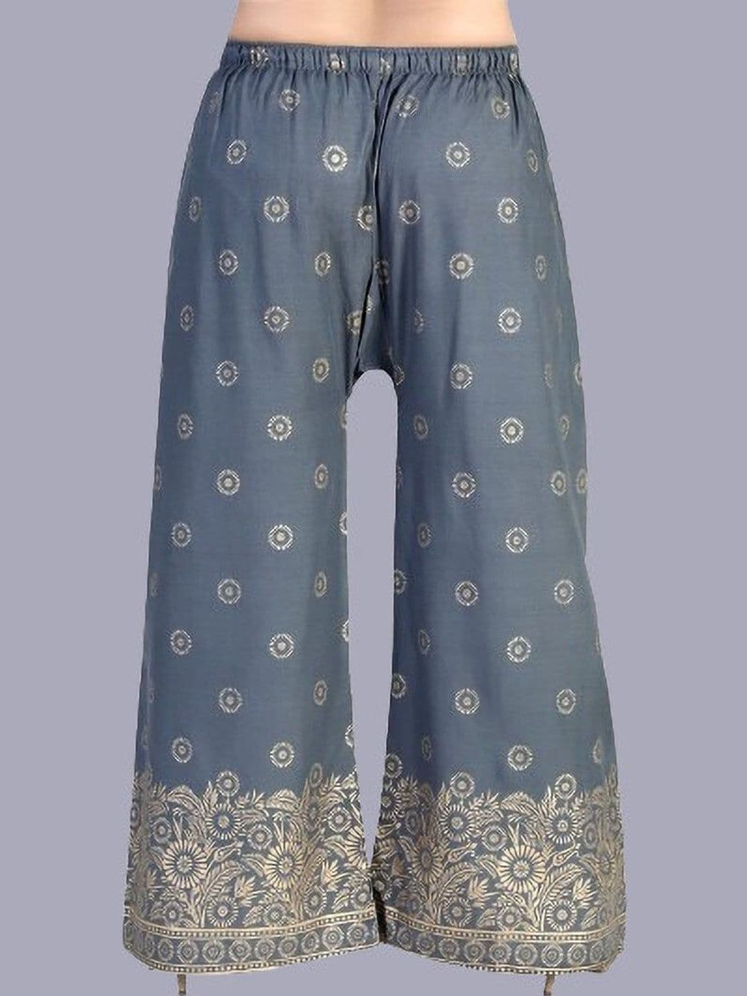 BINISH Women Ethnic Motifs Printed Chambray Ethnic Palazzos - view 1