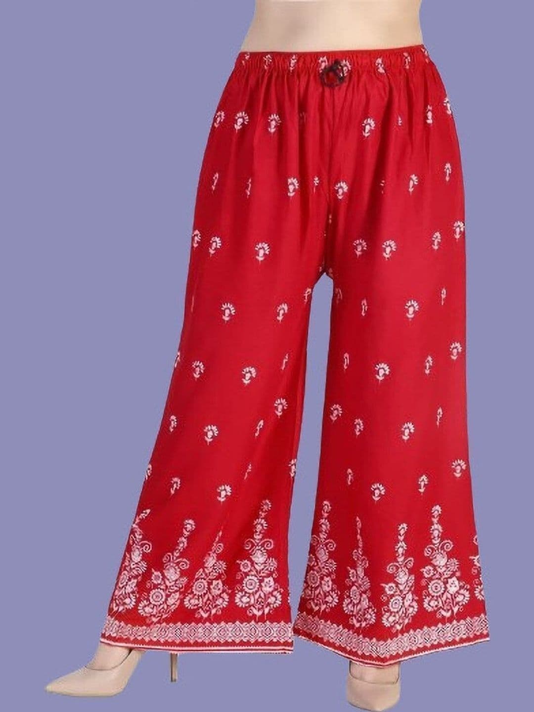 BINISH Women Ethnic Motifs Printed Chambray Ethnic Palazzos - view 1
