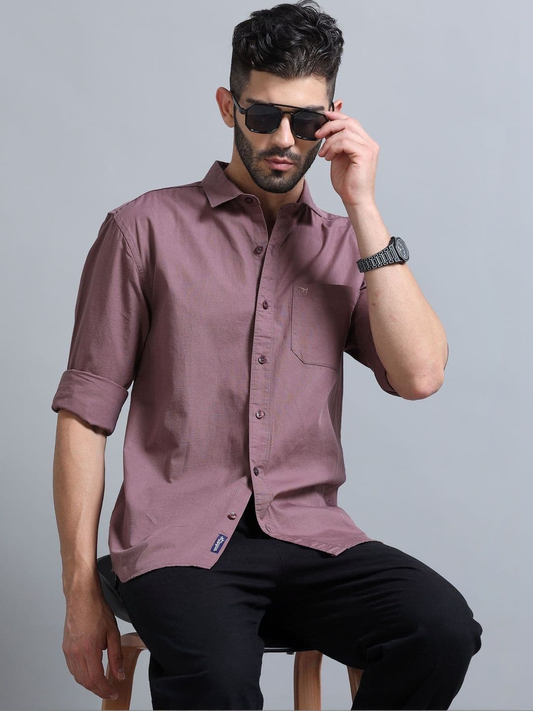 TOM MACKLER Men Classic Casual Shirt - view 1