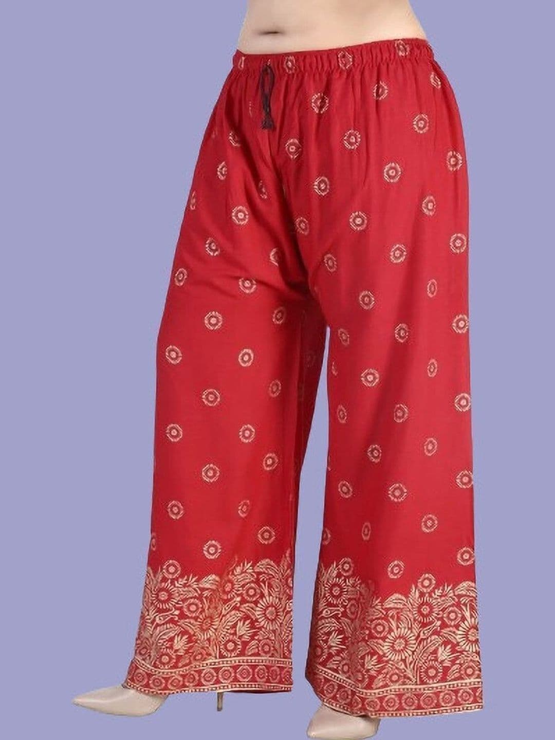 BINISH Women Ethnic Motifs Printed Chambray Ethnic Palazzos - view 1