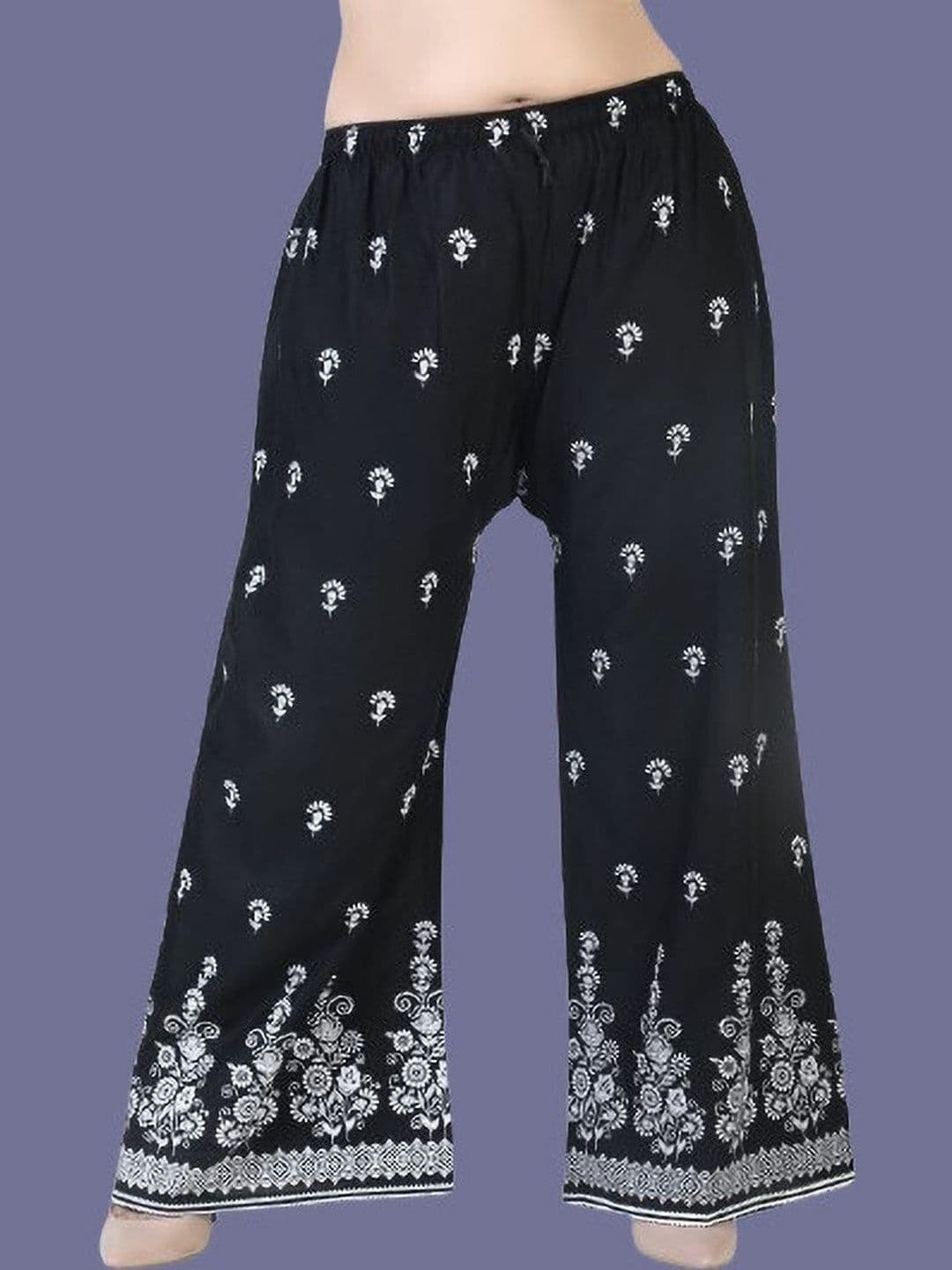 BINISH Women Floral Printed Chambray Ethnic Palazzos - view 1