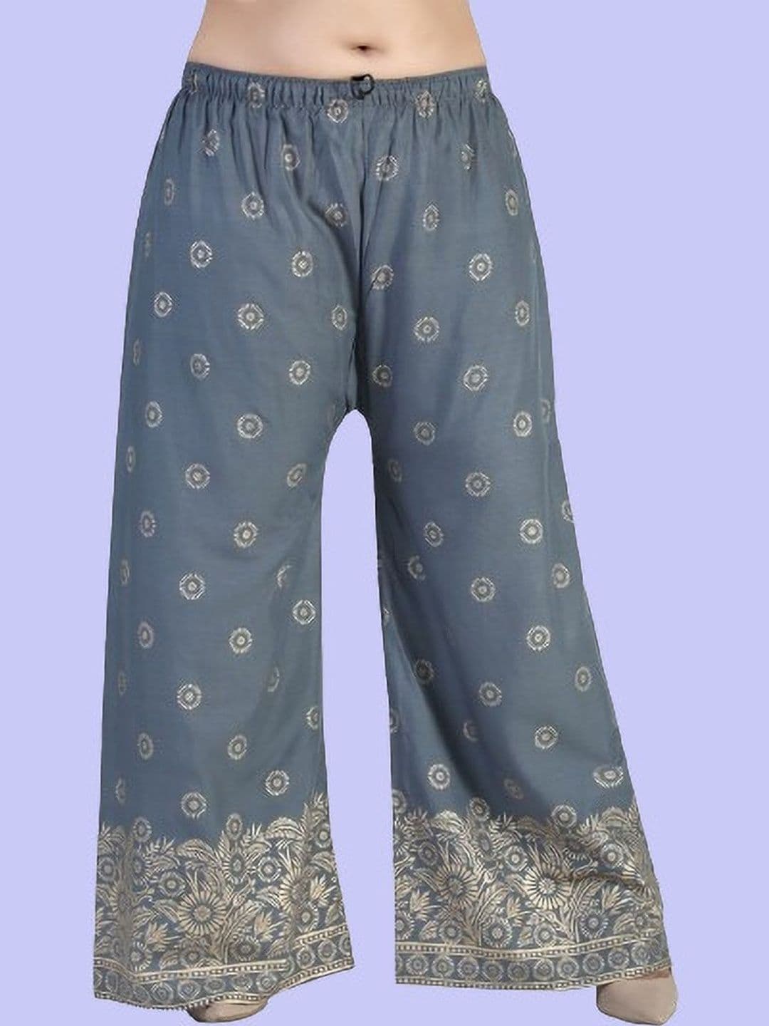BINISH Women Ethnic Motifs Printed Chambray Ethnic Palazzos - view 1