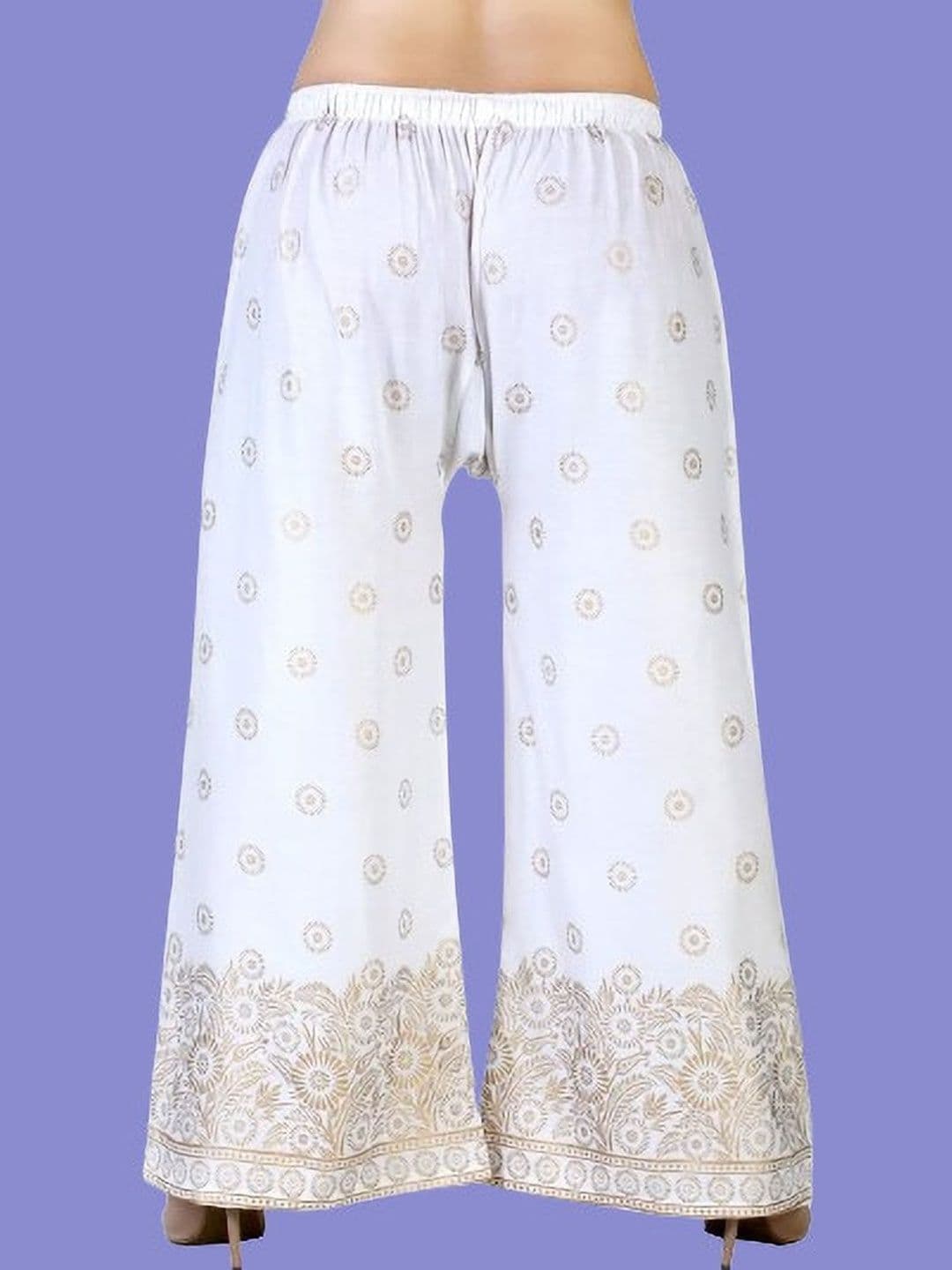 BINISH Women Ethnic Motifs Printed Chambray Ethnic Palazzos - view 1