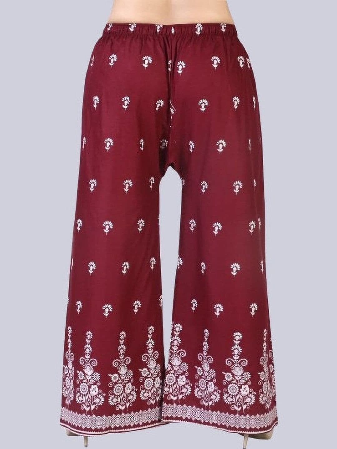 BINISH Women Ethnic Motifs Printed Chambray Ethnic Palazzos - view 1