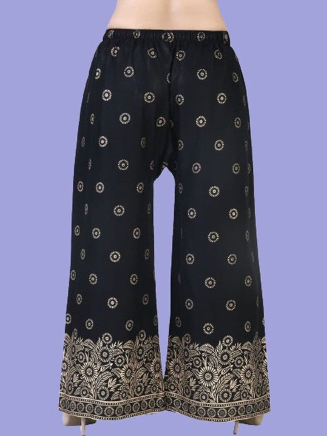 BINISH Women Ethnic Motifs Printed Chambray Ethnic Palazzos - view 1