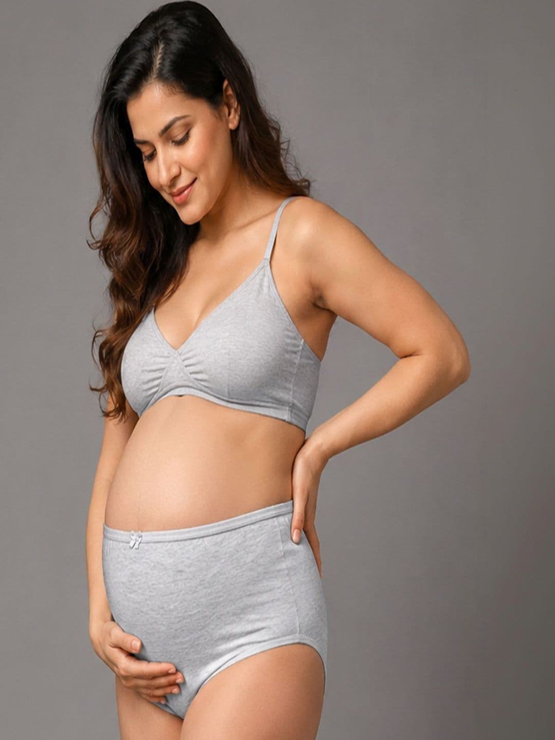 mod & shy Women Grey Solid Maternity Briefs - view 1