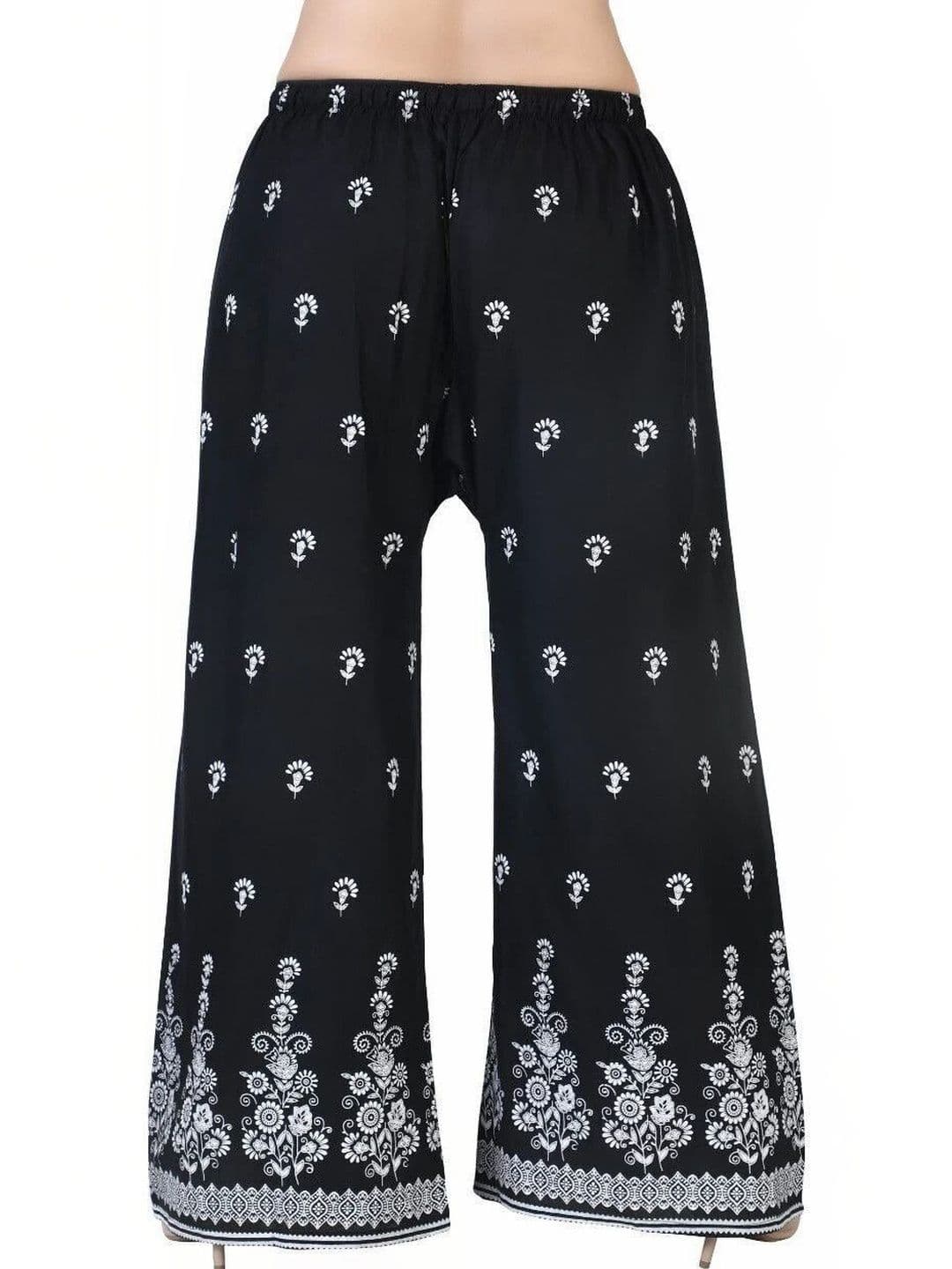 BINISH Women Floral Printed Chambray Ethnic Palazzos - view 1