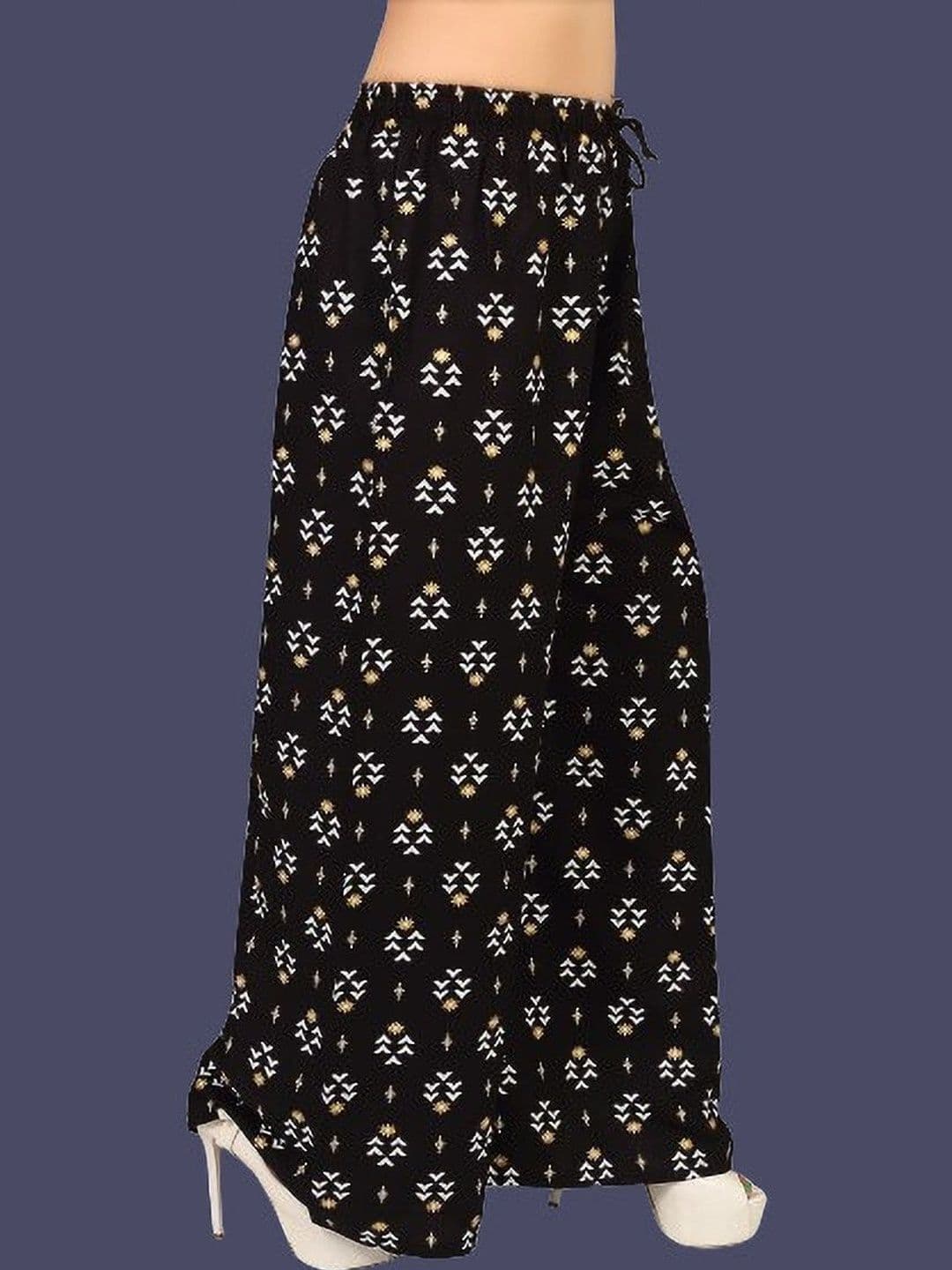 BINISH Women Printed Chambray Ethnic Palazzos - view 1