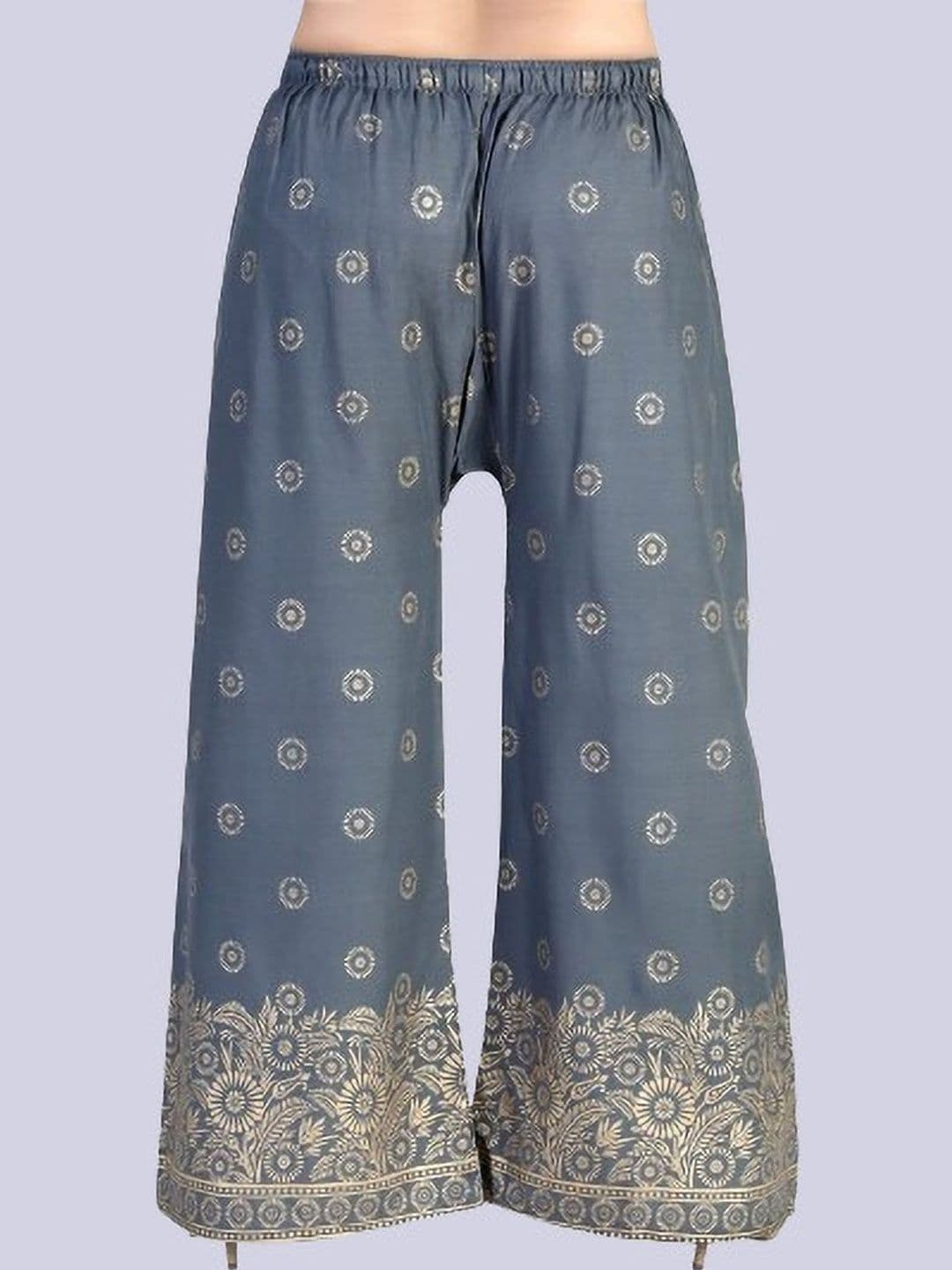 BINISH Women Ethnic Motifs Printed Chambray Ethnic Palazzos - view 1