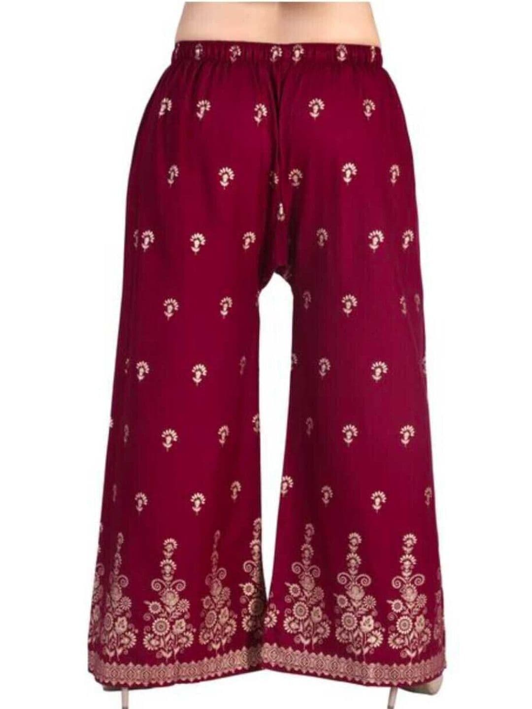 BINISH Women Ethnic Motifs Printed Chambray Ethnic Palazzos - view 1