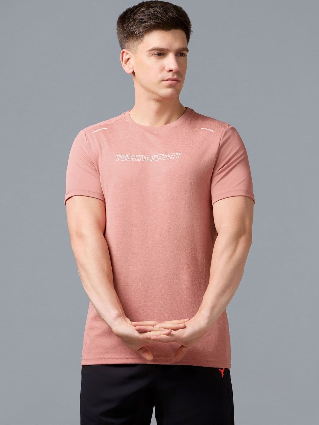 Technosport Men Brand Logo Printed Slim Fit T-shirt - view 1