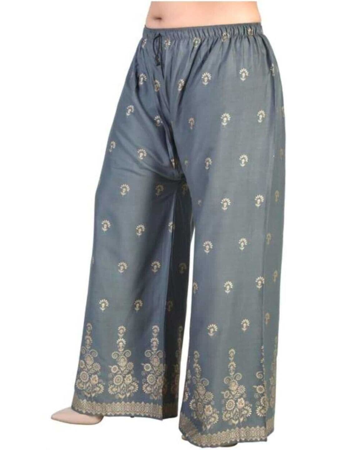 BINISH Women Ethnic Motifs Printed Chambray Ethnic Palazzos - view 1