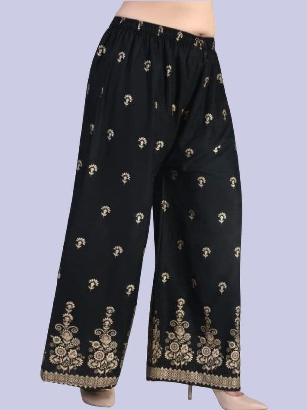 BINISH Women Ethnic Motifs Printed Chambray Ethnic Palazzos - view 1