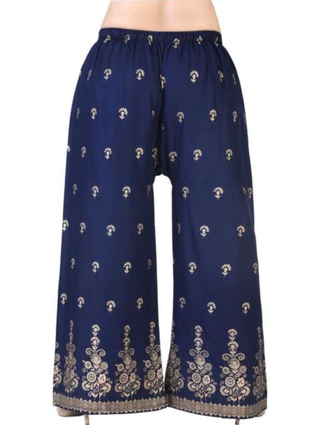 BINISH Women Ethnic Motifs Printed Chambray Ethnic Palazzos - view 1