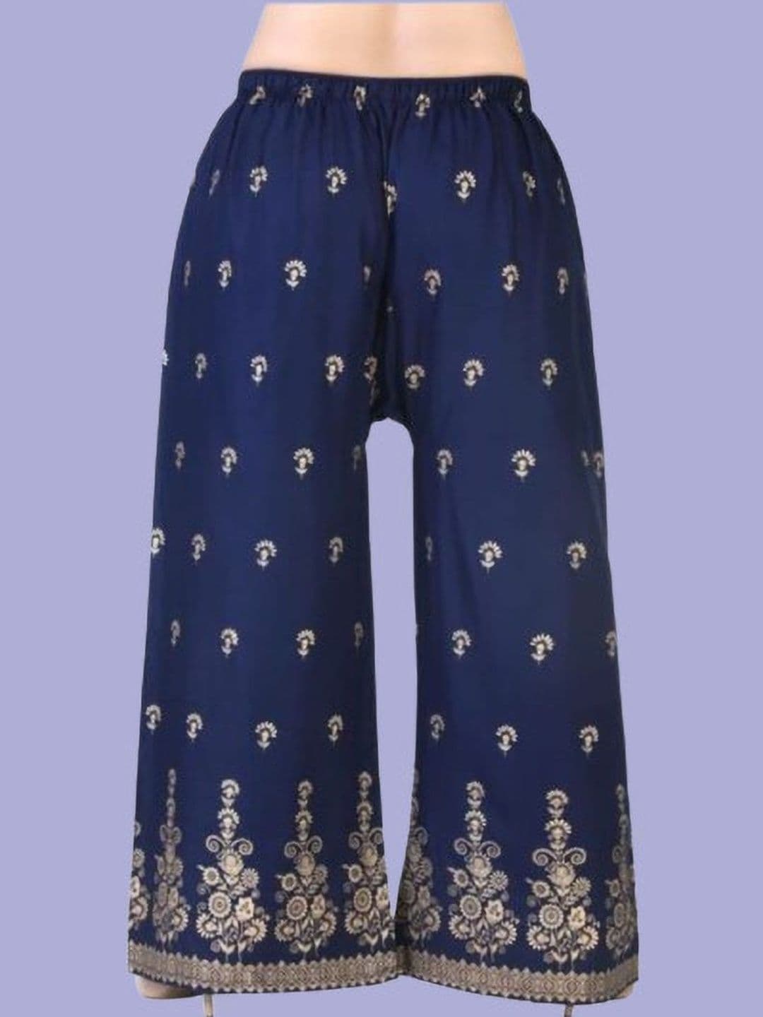BINISH Women Ethnic Motifs Printed Chambray Ethnic Palazzos - view 1