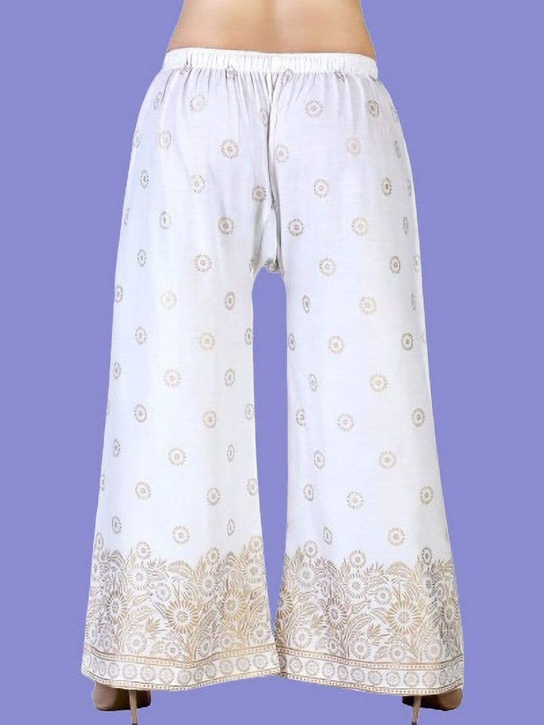 BINISH Women Ethnic Motifs Printed Chambray Ethnic Palazzos - view 1