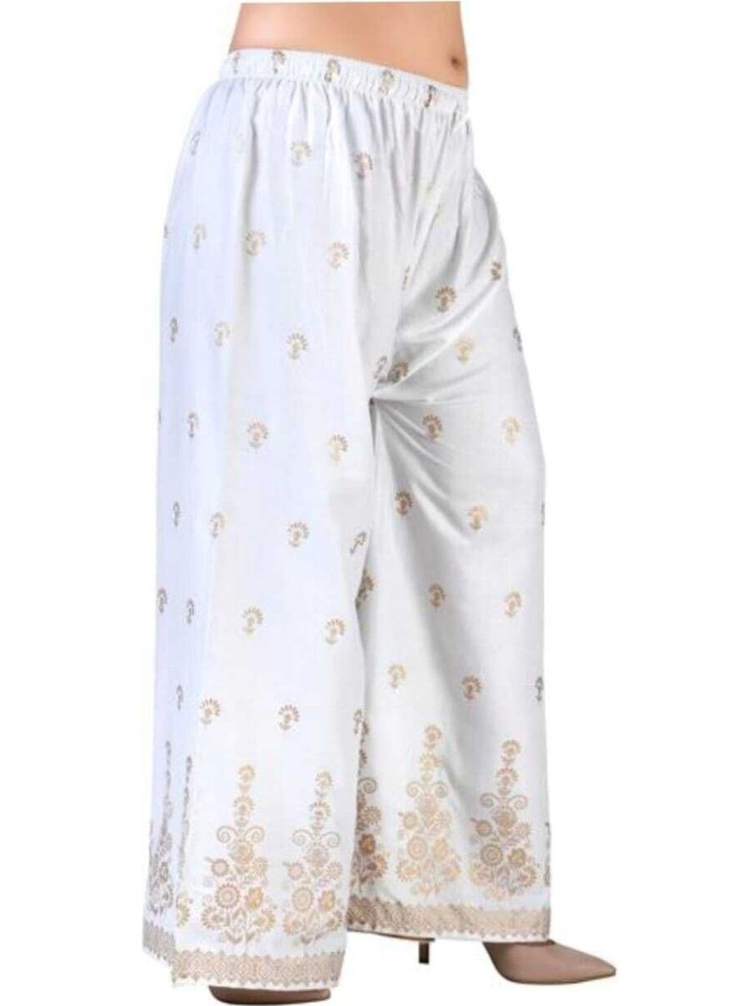BINISH Women Ethnic Motifs Printed Chambray Ethnic Palazzos - view 1