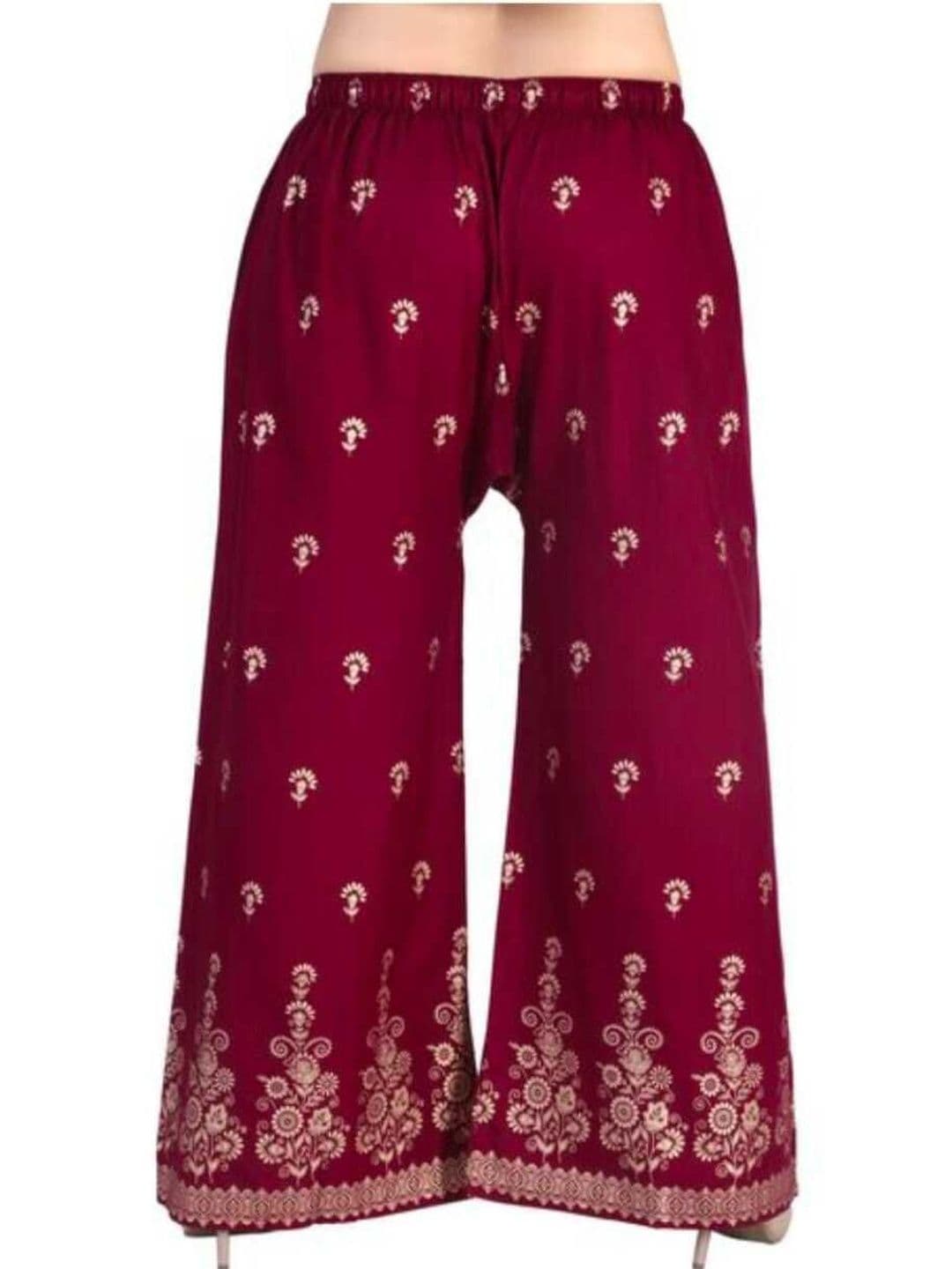 BINISH Women Ethnic Motifs Printed Chambray Ethnic Palazzos - view 1